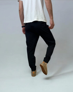 Fendre Lastikli Jogger Pantolon - Siyah
