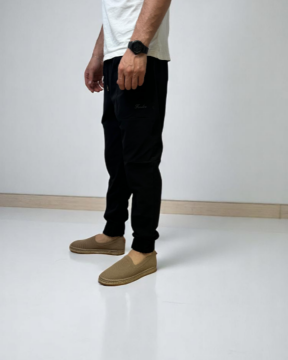 Fendre Lastikli Jogger Pantolon - Siyah