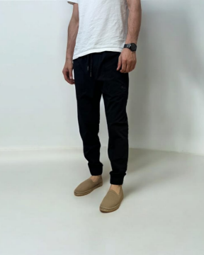 Fendre Lastikli Jogger Pantolon - Siyah