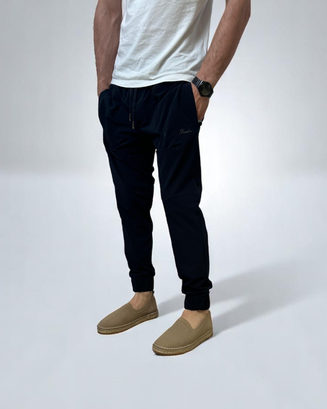 Fendre Lastikli Jogger Pantolon - Lacivert