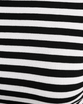 Fendre Çizgili Crop Top